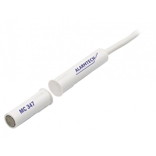 MC 347 Alarmtech MC 347 Contact magnétique en plastique ABS pour montage encastré, double NC, câble 2m, NF&A2P Type 2